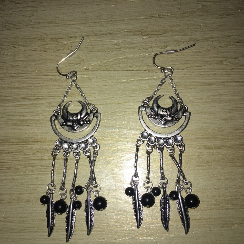 Silver beaded earrings from Lulu’s